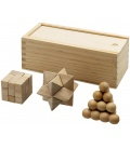 Brainiac 3-piece wooden brain teaser set