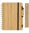Franklin B6 bamboo notebook with pen and rulerFranklin B6 bamboo notebook with pen and ruler Bullet