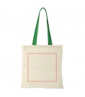 Nevada 100 g/m2 cotton tote bag coloured handles 7L