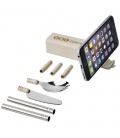 Galen wheat straw cutlery set with phone holderGalen wheat straw cutlery set with phone holder Bullet