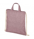 Pheebs šňůrkový batoh ze směsi recyklované bavlny a polyesteru 210 g/m2