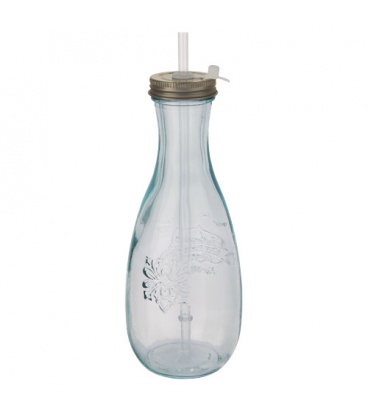 Polpa recycled glass bottle with strawPolpa recycled glass bottle with straw Authentic