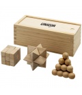 Brainiac 3-piece wooden brain teaser set