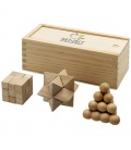 Brainiac 3-piece wooden brain teaser set